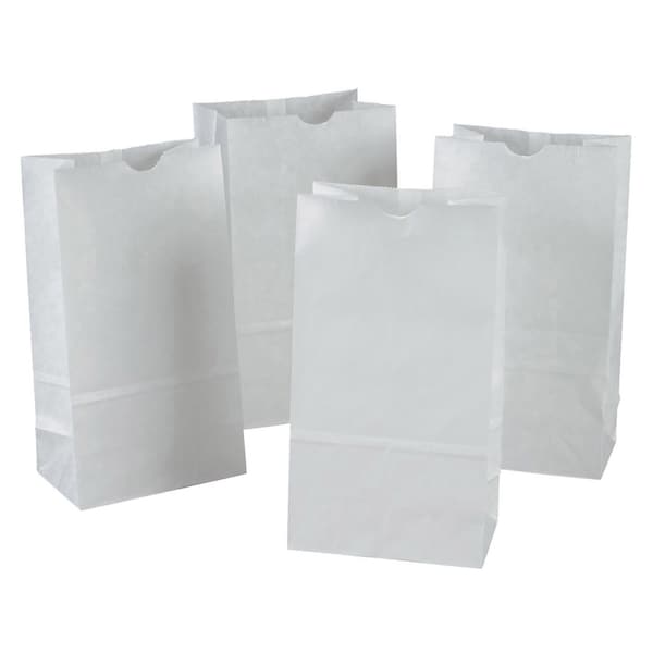 Rainbow Kraft Bag, White, 6in x 3.63in x 11in, PK100, Recommended Grade: PK+